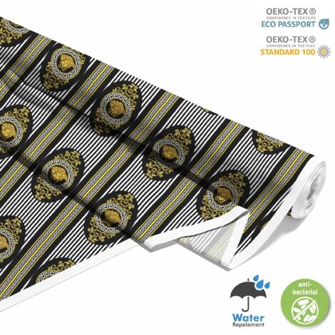 OUTDOOR DEKOSTOFFE OXFORD - Motiv goldenes barockes Muster I DX727