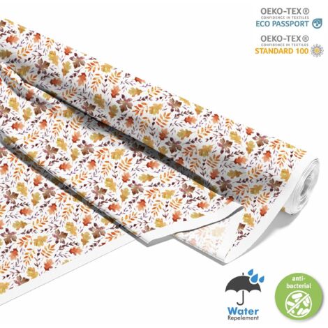 OUTDOOR DEKOSTOFFE OXFORD - Motiv Herbstblätter Aquarell I DX633