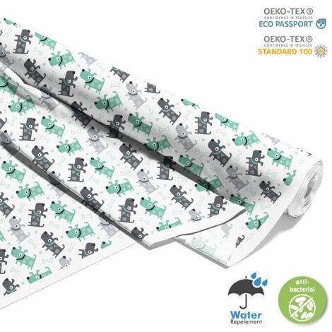OUTDOOR DEKOSTOFFE OXFORD - Motiv Hund und Knochen