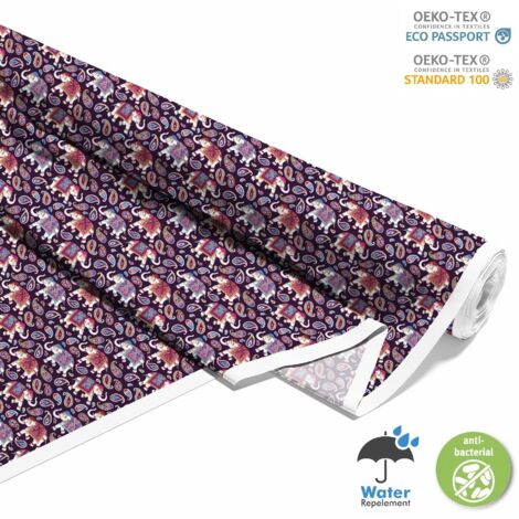 OUTDOOR DEKOSTOFFE OXFORD - Motiv indischer elefant