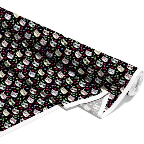 OUTDOOR DEKOSTOFFE OXFORD - Motiv Kätzchen mit Brille I DX010