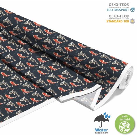 OUTDOOR DEKOSTOFFE OXFORD - Motiv Koi-Karpfen 4 I DX455