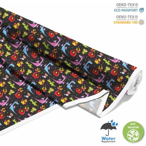 OUTDOOR DEKOSTOFFE OXFORD - Motiv märchenhafte Drachen