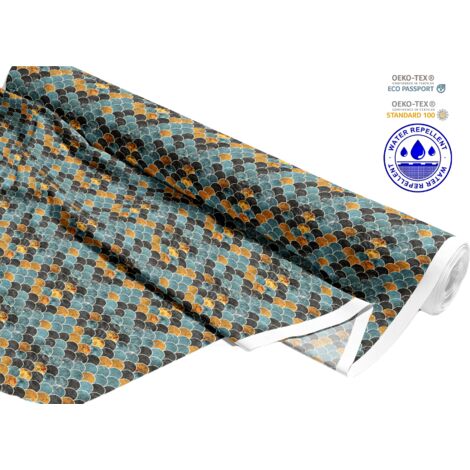 OUTDOOR DEKOSTOFFE OXFORD - Motiv marmoriertes Muster - Schuppen I DR181