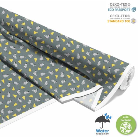 OUTDOOR DEKOSTOFFE OXFORD - Motiv Maus und Käse