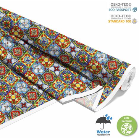 OUTDOOR DEKOSTOFFE OXFORD - Motiv mexikanische Talavera
