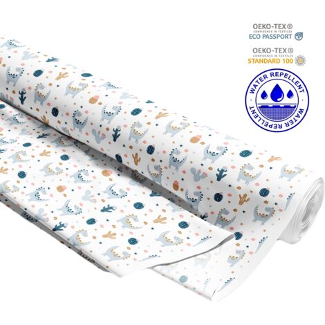 OUTDOOR DEKOSTOFFE OXFORD - Motiv Pastelldrachen mit Kakteen I DR107