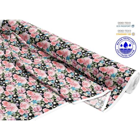 OUTDOOR DEKOSTOFFE OXFORD - Motiv rosa Nelken I DR205