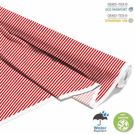 OUTDOOR DEKOSTOFFE OXFORD - Motiv rote Streifen