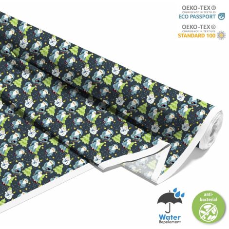 OUTDOOR DEKOSTOFFE OXFORD - Motiv Santas und Schneemänner I DX550
