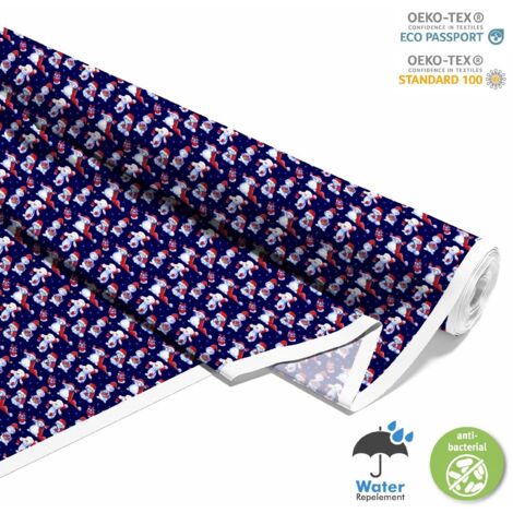 OUTDOOR DEKOSTOFFE OXFORD - Motiv Schneemänner mit Geschenken I DX558