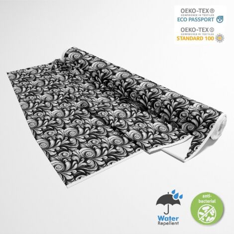 OUTDOOR DEKOSTOFFE OXFORD - Motiv Schwarz und Weiß  DX18087