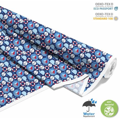 OUTDOOR DEKOSTOFFE OXFORD - Motiv Segelboote Wale