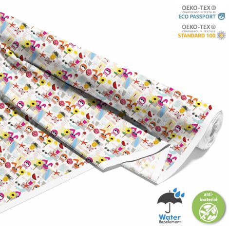 OUTDOOR DEKOSTOFFE OXFORD - Motiv Strand Sommer I DX535
