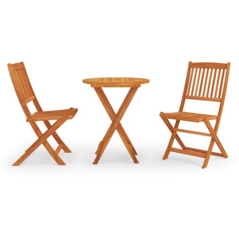 Outdoor Dining Set  Wooden  Solid eucalyptus wood  Compact vidaXL