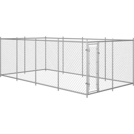 Outdoor Dog Kennel 8x4x2 m
