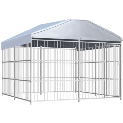 Outdoor Dog Kennel with Roof 300x300x200 cm