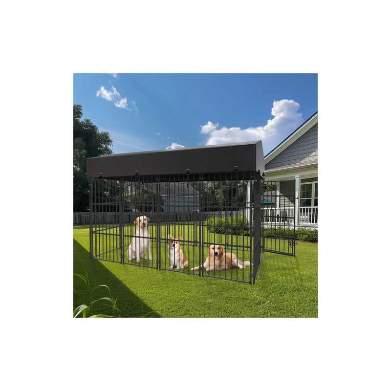 Tarter 6 Ft. X 2 In. X 5 Ft. Gray HeavyDuty Dog Kennel Front Panel