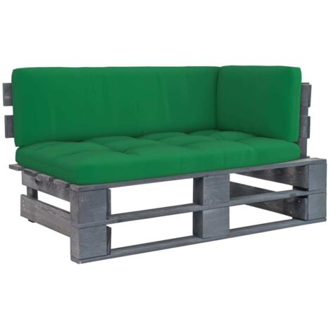 Outdoor-Ecksofa Paletten Kiefernholz Imprägniert Grau