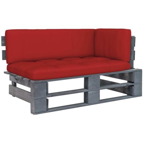 Outdoor-Ecksofa Paletten Kiefernholz Imprägniert Grau