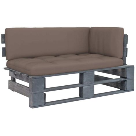 Outdoor-Ecksofa Paletten Kiefernholz Imprägniert Grau
