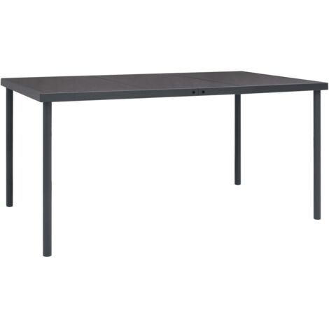 Outdoor-Esstisch Anthrazit 150x90x74 cm Stahl vidaXL