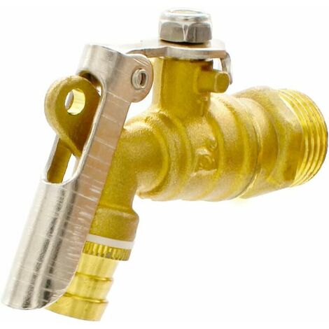 Outdoor Faucet Brass Faucet, 1/2 Manual Nozzle Valve, Frame with Lock, Lockable, Outdoor Garden Valve Faucet, Can Be Installed in Homes, Garages, Gardens