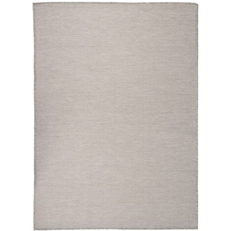 Outdoor Flatweave Rug 200x280 cm Taupe vidaXL