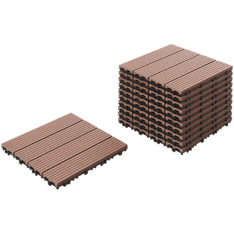 Outdoor Flooring ATELETA Wood-Plastic Composite (WPC) Brown