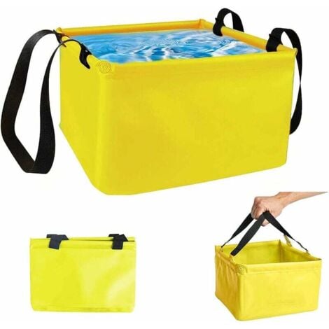 Outdoor Folding Basin, 15 Liter Outdoor Folding Basin, for Camping, Durable Tarpaulin Canvas Folding Basin for Camping