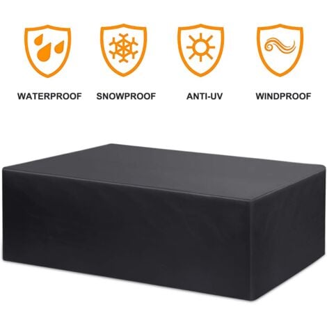 LANGRAY Outdoor Furniture Cover, Waterproof Garden Table Cover for Living Room, Breathable Protective Cover, for Outdoor Seats, Tables and Garden Furniture Sets - 170 x 94 x 70 cm GROOFOO