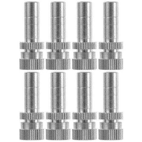 Outdoor Garden Brass Misting Nozzles for Cooling Spray 24Pcs Silver