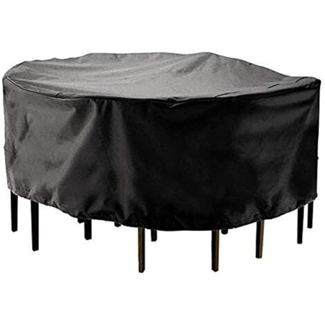 main image of "Outdoor Garden Furniture Cover, Round Garden Table Cover Waterproof Resistant Circular Patio Outdoor Furniture Tent Cover UV Dinner Chair Table Dust Cover - As Image Show, 185x110cm"