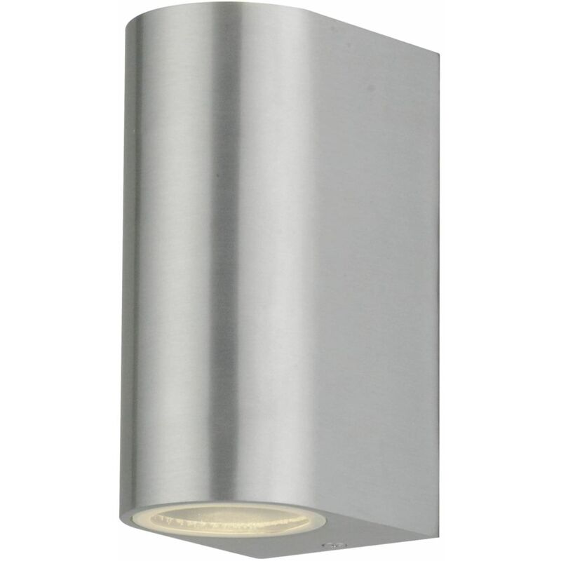 Drayton - Brushed Aluminium Outdoor Twin Wall Light