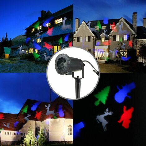 Outdoor Garden Laser Lawn Landscape Light Projector Christmas Party Multicolor Snowflake