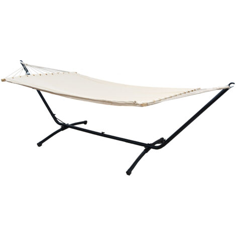 Outdoor Hängematte mit Gestell - 310cm Hängemattengestell 200x120 Stabhängematte