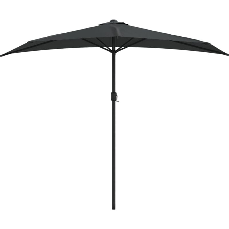 Vidaxl - Garden Parasol with Aluminium Pole Anthracite 270x144 cm Half