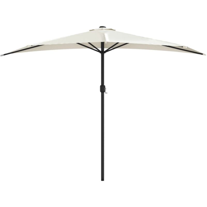 Vidaxl - Garden Parasol with Aluminium Pole Sand 300x155 cm Half