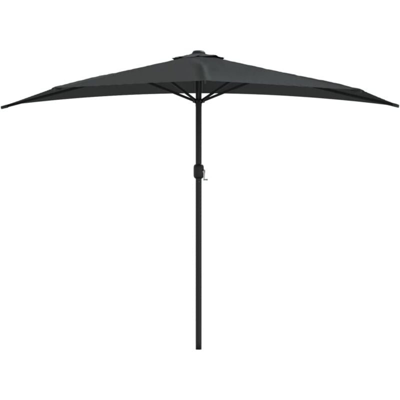 Vidaxl - Garden Parasol with Aluminium Pole Anthracite 300x155 cm Half