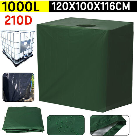 Abdeckung für 1000L IBC-Tank, 420D-Wassertankdeckel,  Anti-UV-Tankschutzabdeckung, IBC-Tankabdeckung mit Reißverschluss, 120 x
