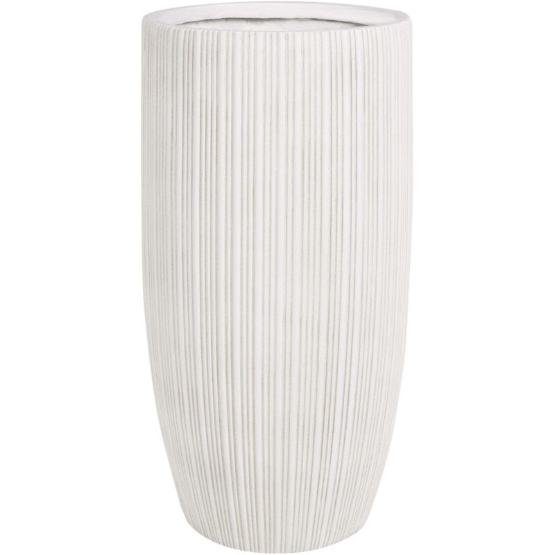 Beliani Plant Pot Zelkova 35 Cm Light Beige