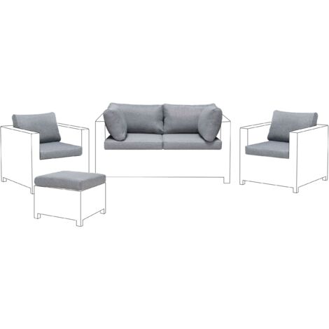 Outdoor Kissenbezug Set MILANO Grau