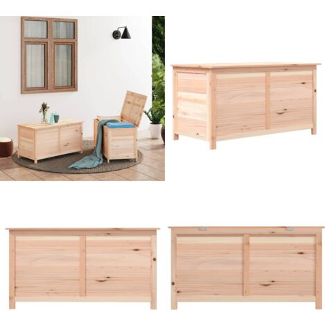 Outdoor-Kissenbox 100x50x56 cm Massivholz Tanne - Holz Kissenbox - Gartenkiste - Auflagenbox - Gartenschuppen - Wetterfestes Möbel - Home & Living