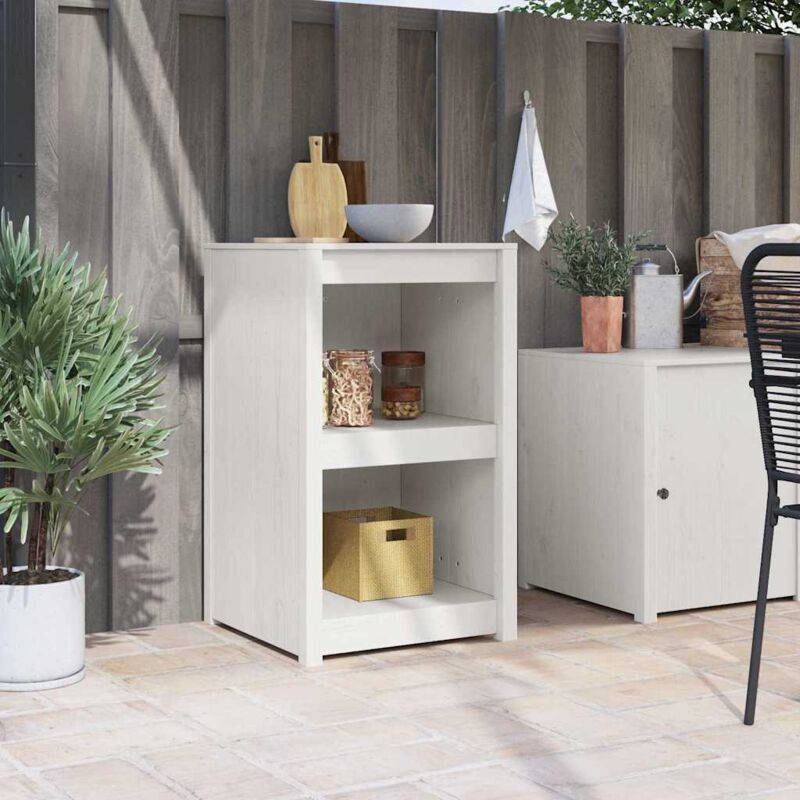 Küchenschrank Mit Regal Weiß 55 X 55 X 92 Cm Massivholz Kiefer Vidaxl
