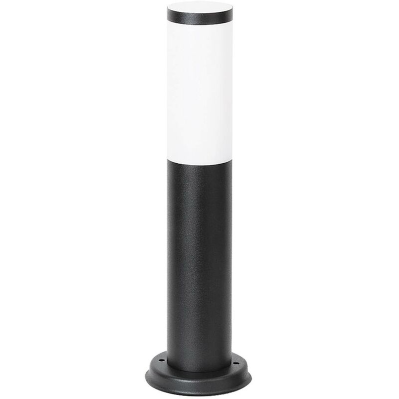 Image of Outdoor lampada da terra la luce della torcia nero realizzato in acciaio inox plastica nera opaca Ø7,3cm h: 45cm funziona solo con il risparmio