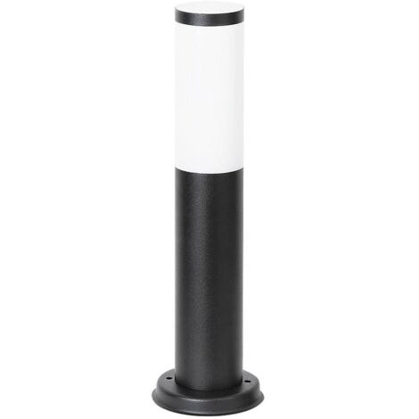 Outdoor lampada da terra la luce della torcia nero realizzato in acciaio inox plastica nera opaca Ø7,3cm H: 45cm funziona solo con il risparmio energetico Lampade IP44
