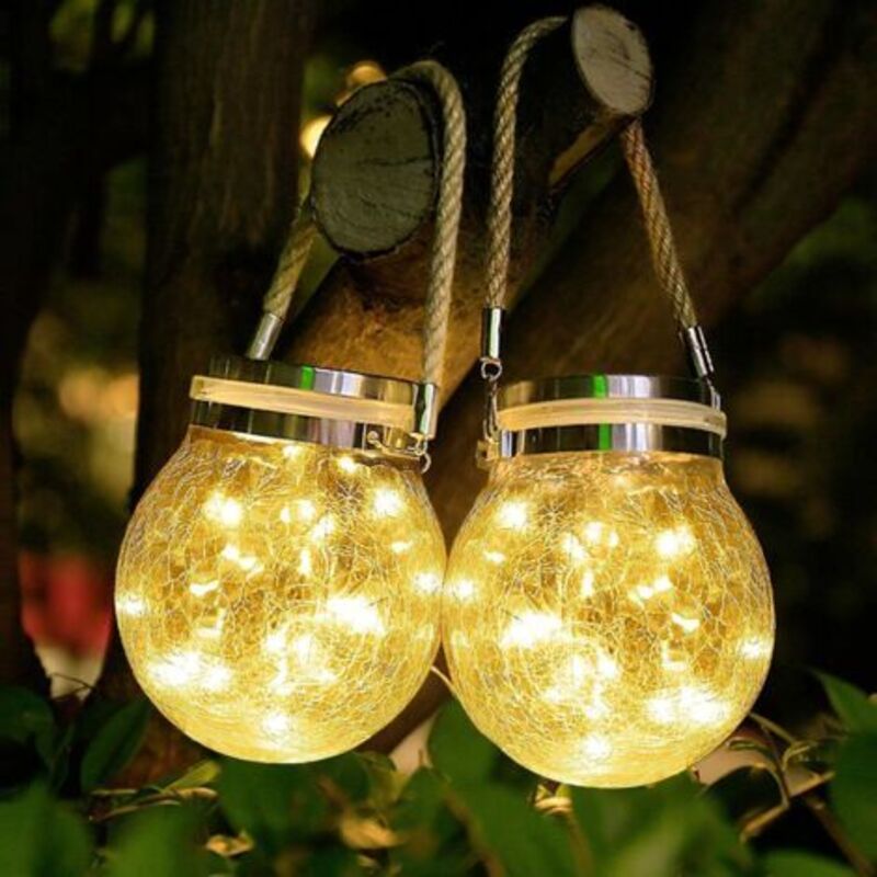 Image of Outdoor Lantern, 2 Pieces 30 LED&hellip;