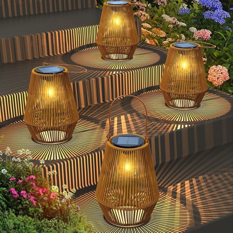 Image of Outdoor lanterns, set of 3 solar&hellip;