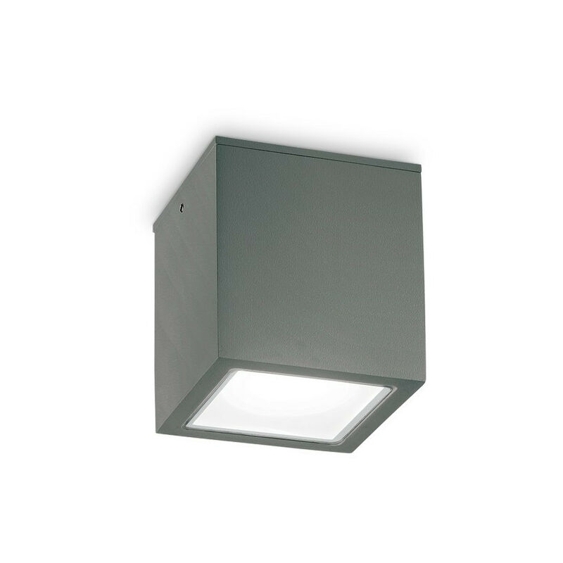Ideal Lux Lighting - Outdoor Large Surface Mounted Downlight Anthrazit IP54, GU10