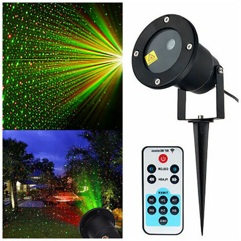 Outdoor laser projector light, red and green laser light, garden lawn lights